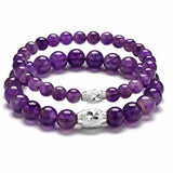 S925 Sterling Silver Agate Amethyst Bracelet Healing Energy DIY Jewelry