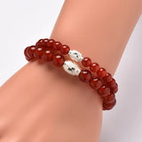 S925 Sterling Silver Agate Amethyst Bracelet Healing Energy DIY Jewelry
