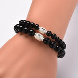 S925 Sterling Silver Agate Amethyst Bracelet Healing Energy DIY Jewelry