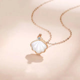 Sterling Silver Mother-of-pearl Shell Pendant Necklace