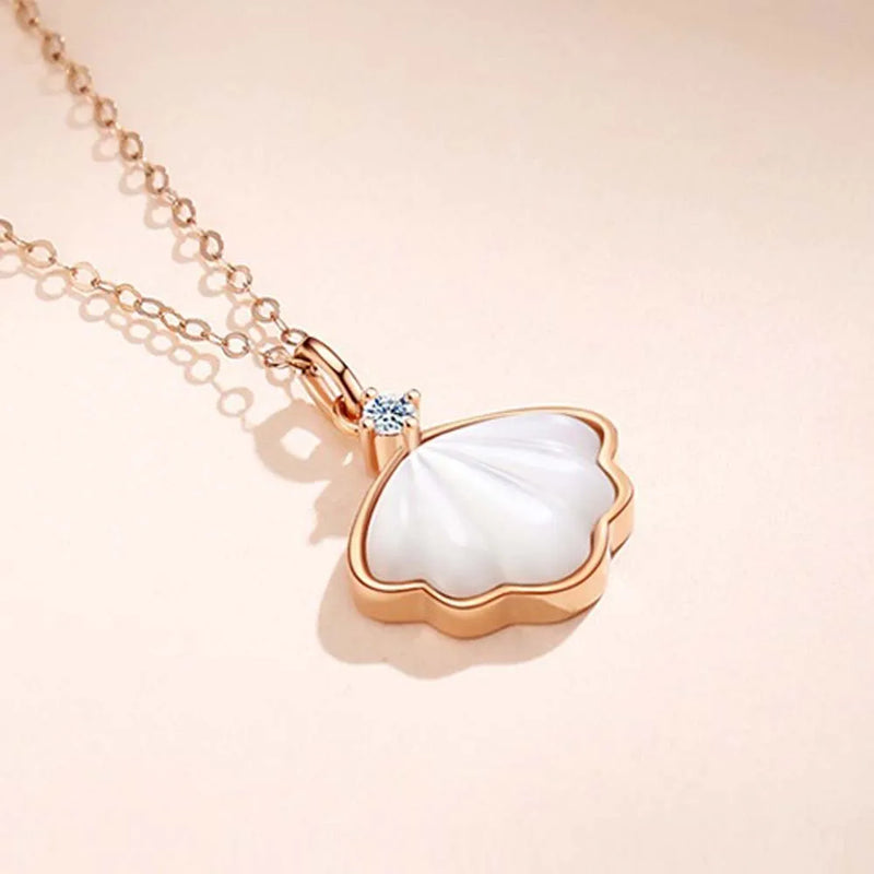 Sterling Silver Mother-of-pearl Shell Pendant Necklace