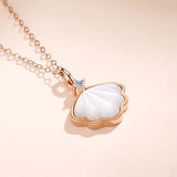 Sterling Silver Mother-of-pearl Shell Pendant Necklace