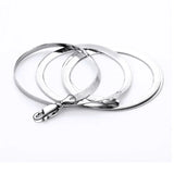 S925 Sterling Silver Necklace Flat Snake Bone Chain
