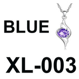 S925 Silver Necklace Heart Shape Letters Keys Pendants