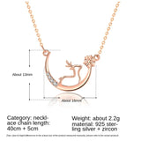 S925 Sterling Silver Moon Necklace for Women