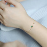Emerald Sugar Pendant Clavicle Chain Bracelet