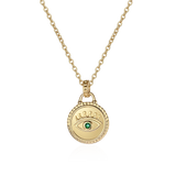S925 Silver Necklace Green Zircon Pendant for Women