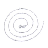 S925 Sterling Silver Necklace Eyelet Pearl Semi-finished Chains
