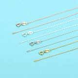 S925 Sterling Silver Necklace Eyelet Pearl Semi-finished Chains