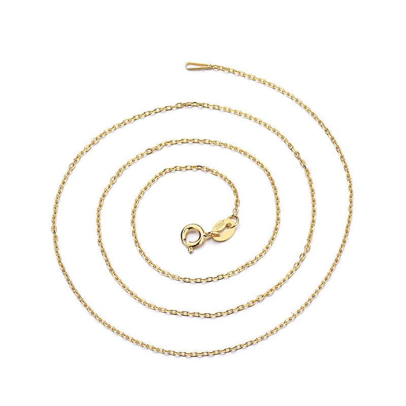 S925 Sterling Silver Necklace Eyelet Pearl Semi-finished Chains