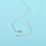 S925 Sterling Silver Necklace Eyelet Pearl Semi-finished Chains