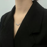 925 Sterling Silver Necklace Female Sweet Seven Lucky Plum Niche Smiley Face
