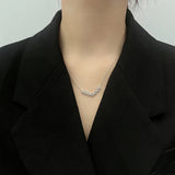 925 Sterling Silver Necklace Female Sweet Seven Lucky Plum Niche Smiley Face