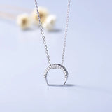 925 Silver Necklace Zircon Pendants Neck Chain Accessory