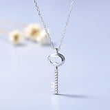 925 Silver Necklace Zircon Pendants Neck Chain Accessory