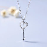 925 Silver Necklace Zircon Pendants Neck Chain Accessory