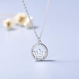 925 Silver Necklace Zircon Pendants Neck Chain Accessory