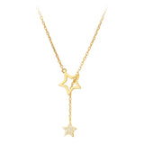 925 Silver Star Necklace Women