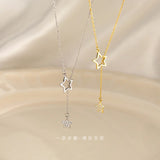 925 Silver Star Necklace Women