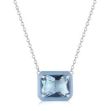 S925 Silver Necklace Candy Macarone Pendant Gemstone for Women Girl