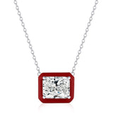 S925 Silver Necklace Candy Macarone Pendant Gemstone for Women Girl