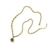 S925 Sterling Silver Necklace with Gemstone Pendant