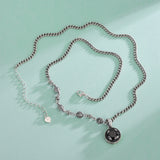 S925 Sterling Silver Necklace with Gemstone Pendant