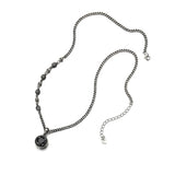 S925 Sterling Silver Necklace with Gemstone Pendant