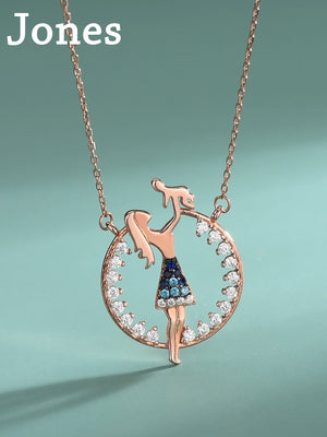Sterling Silver Mum Baby Pendant Necklace