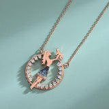 Sterling Silver Mum Baby Pendant Necklace