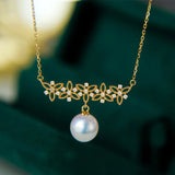 S925 Silver Necklace Japan Pearl Pendant Women