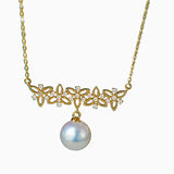S925 Silver Necklace Japan Pearl Pendant Women