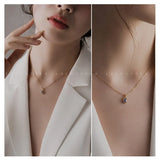 S925 Silver Necklace Sapphire Zircon Small Number Pendant