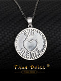 S925 Heart-Shaped Love Mama Necklace Natural Shell MOM Gift