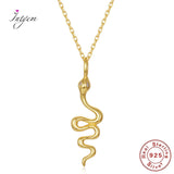 S925 Snake Pendant Style Collar Chain Silver Necklace