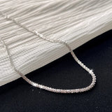 S925 Silver Sparkling Clavicle Chain Choker for Women Wedding
