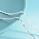 S925 Silver Sparkling Clavicle Chain Choker for Women Wedding