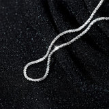 S925 Silver Sparkling Clavicle Chain Choker for Women Wedding