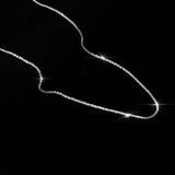 S925 Silver Sparkling Clavicle Chain Choker for Women Wedding