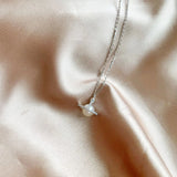 S925 Sterling Silver Necklace Star Ring Micro Set with Pearl Light Pendant