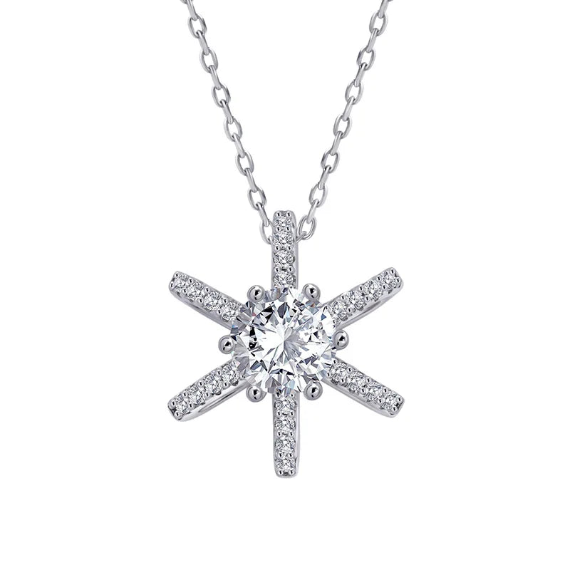 S925 Sunflower Pendant Necklace for Women