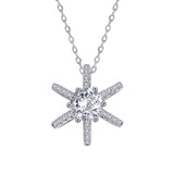 S925 Sunflower Pendant Necklace for Women