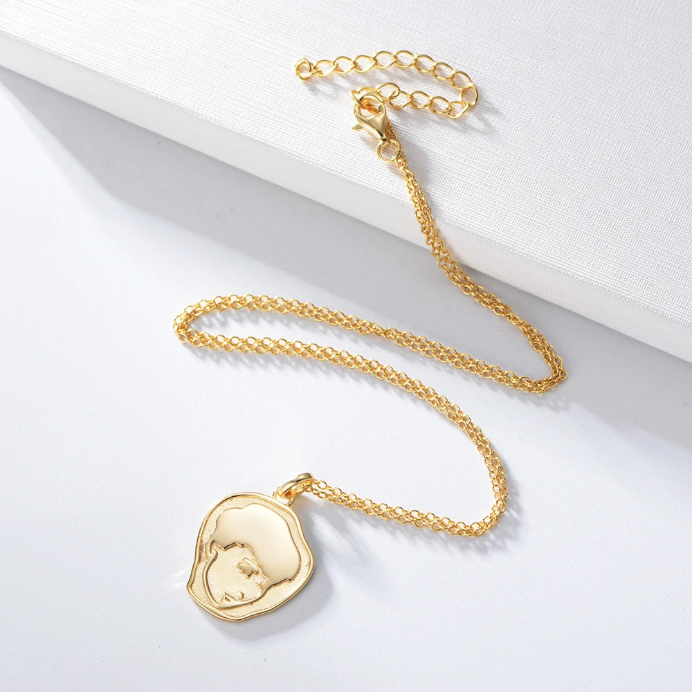 S925 Sterling Silver Hepburn Pendant Necklace Vintage Statement Collar Gift