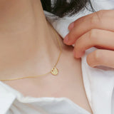 S925 Sterling Silver Necklace Coin Good Luck Pendant Necklace