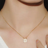 S925 Heart-Shaped Lock Necklace Crystal Diamond