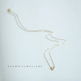 925 Silver Mini U-shaped Horseshoe Collar Chain Necklace