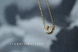 925 Silver Mini U-shaped Horseshoe Collar Chain Necklace