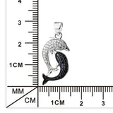 S925 Silver Double Dolphin Pendant Necklace for Women