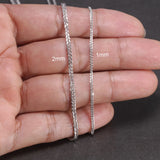 S925 Silver Necklace Men Women Couple Jewelry