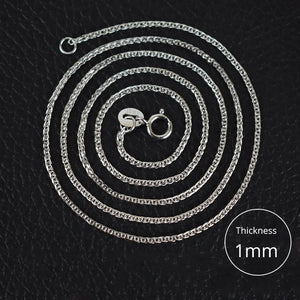 S925 Silver Necklace Men Women Couple Jewelry